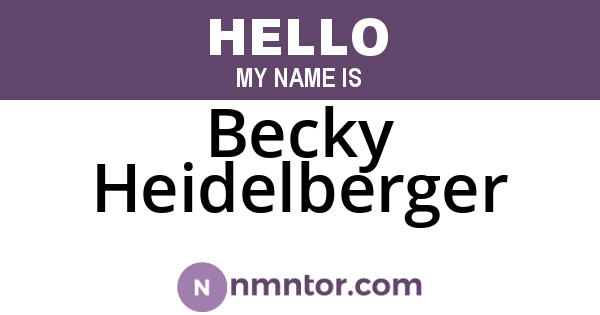 Becky Heidelberger