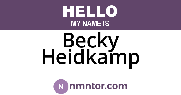 Becky Heidkamp