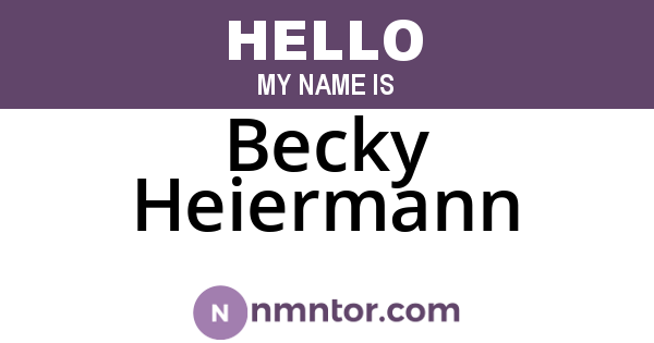 Becky Heiermann