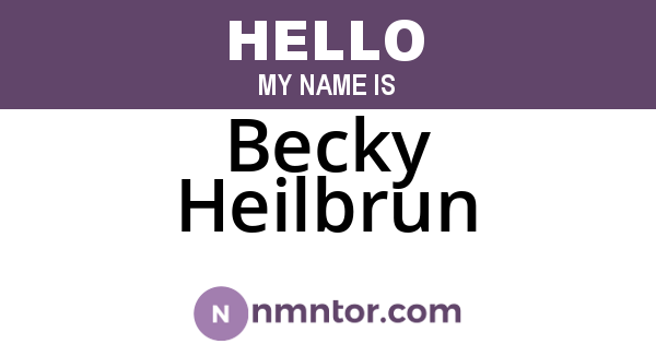 Becky Heilbrun