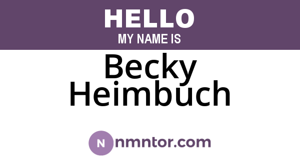 Becky Heimbuch