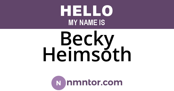 Becky Heimsoth