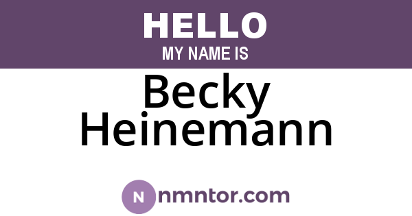 Becky Heinemann