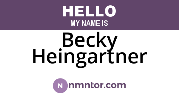 Becky Heingartner