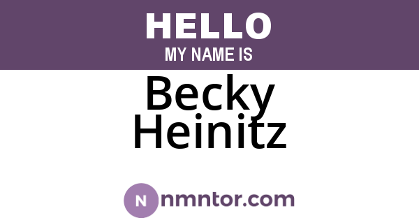 Becky Heinitz