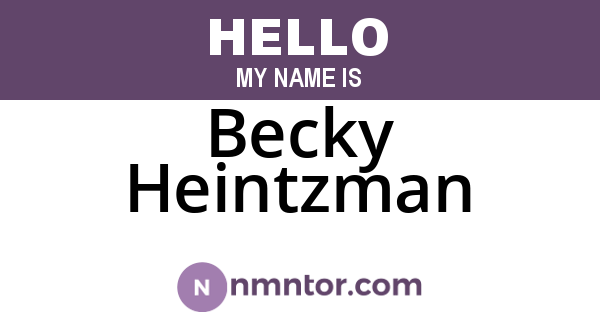 Becky Heintzman