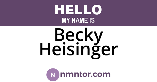 Becky Heisinger