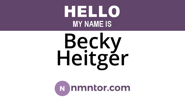 Becky Heitger
