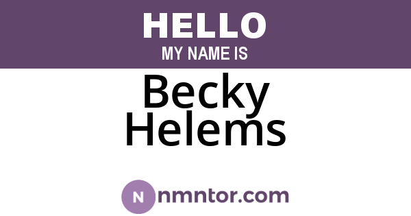 Becky Helems