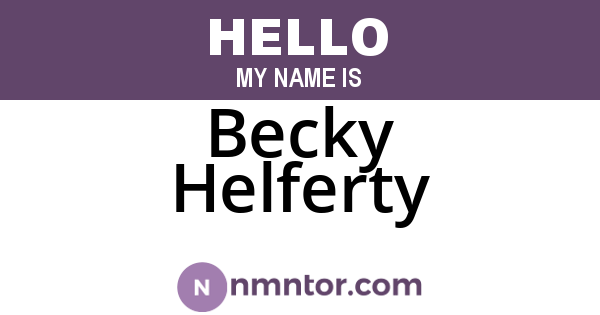 Becky Helferty