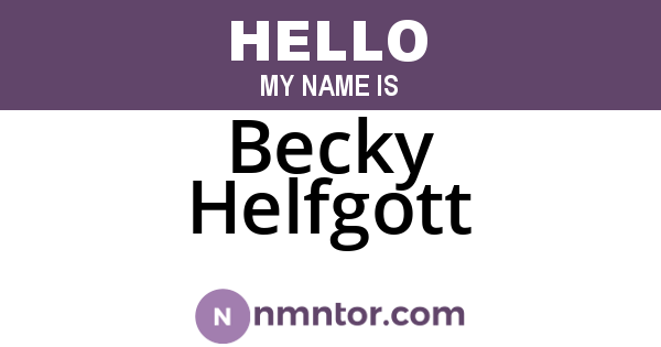 Becky Helfgott
