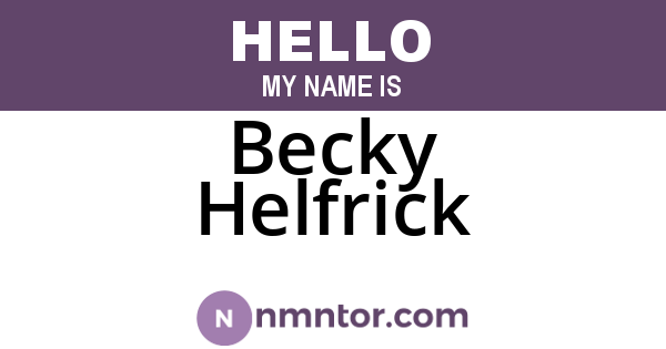Becky Helfrick