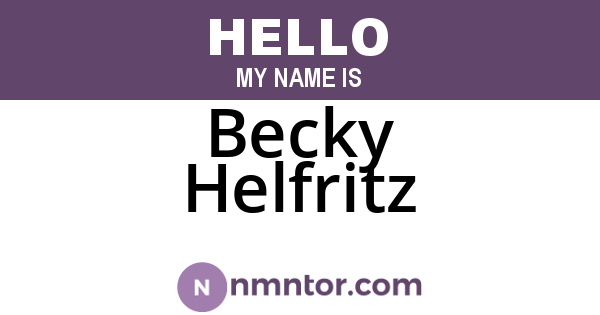 Becky Helfritz