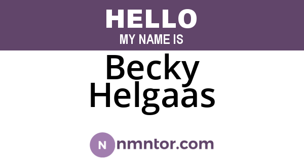 Becky Helgaas