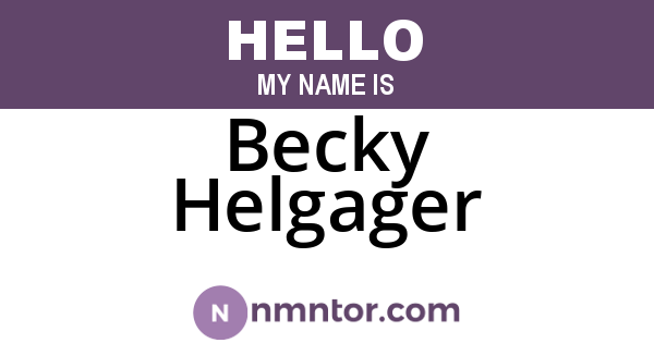 Becky Helgager