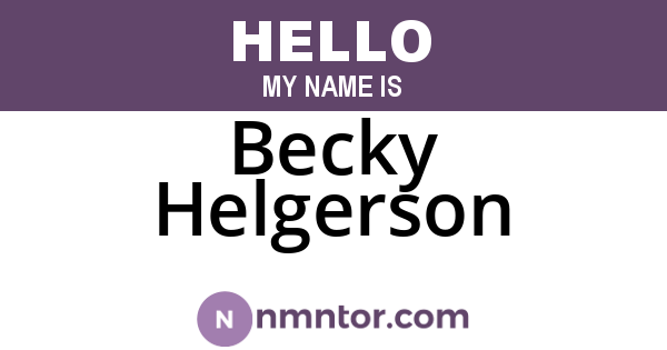 Becky Helgerson