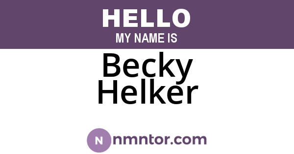 Becky Helker