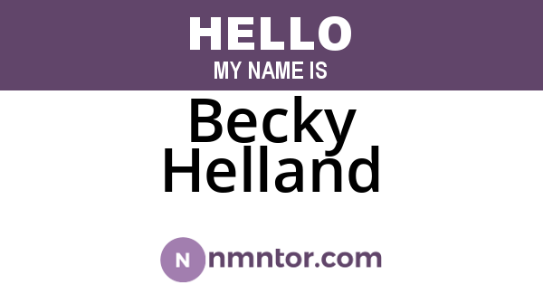 Becky Helland