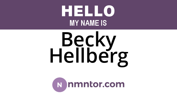 Becky Hellberg