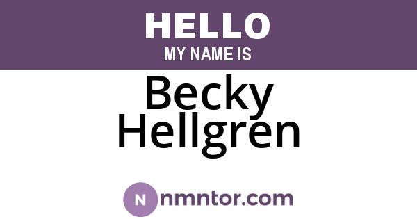 Becky Hellgren