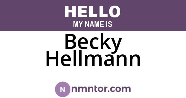 Becky Hellmann
