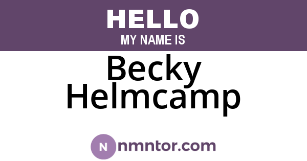 Becky Helmcamp