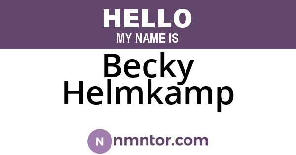 Becky Helmkamp