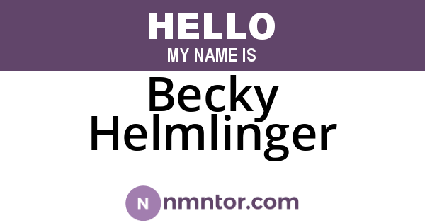 Becky Helmlinger