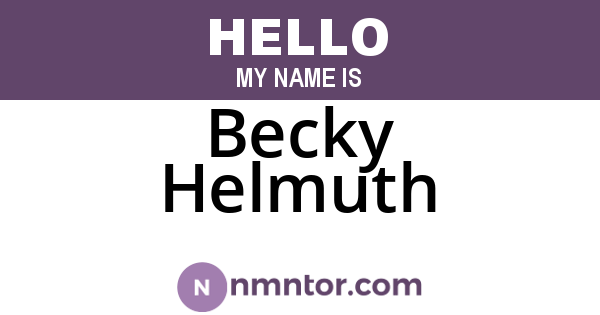 Becky Helmuth
