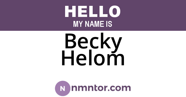 Becky Helom
