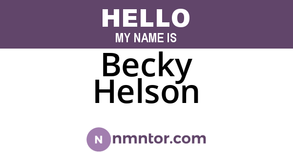 Becky Helson