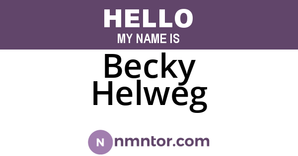 Becky Helweg