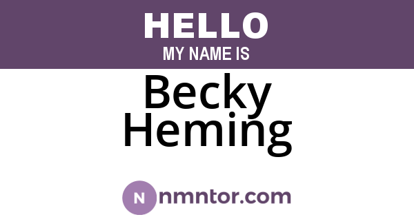 Becky Heming