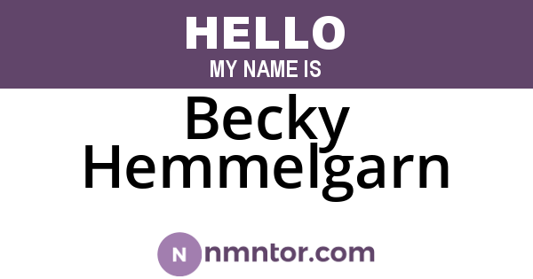 Becky Hemmelgarn