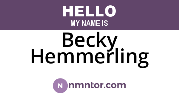 Becky Hemmerling