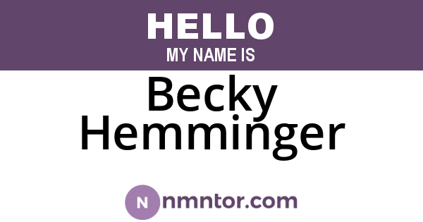 Becky Hemminger