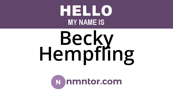 Becky Hempfling