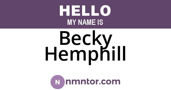 Becky Hemphill