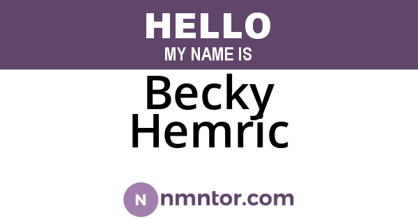 Becky Hemric