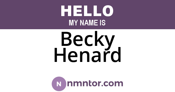 Becky Henard