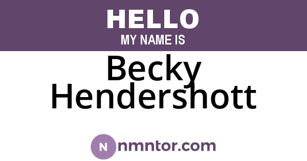 Becky Hendershott
