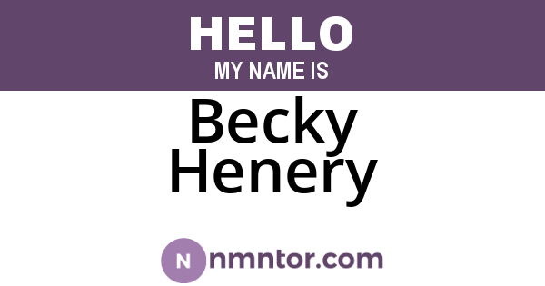 Becky Henery