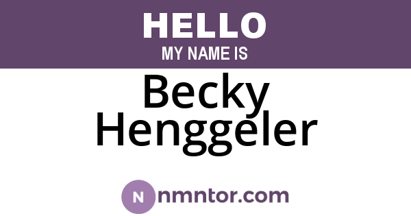 Becky Henggeler