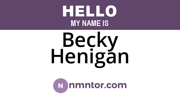 Becky Henigan
