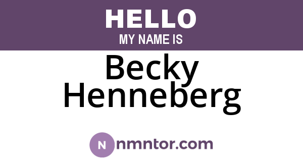 Becky Henneberg