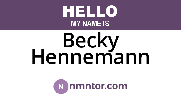Becky Hennemann
