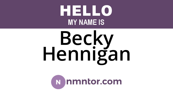 Becky Hennigan