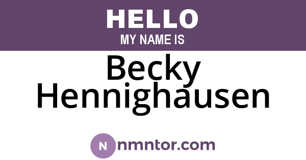 Becky Hennighausen