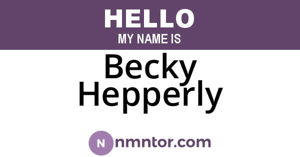 Becky Hepperly