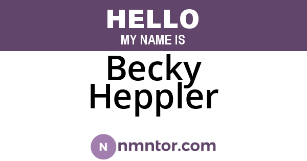 Becky Heppler